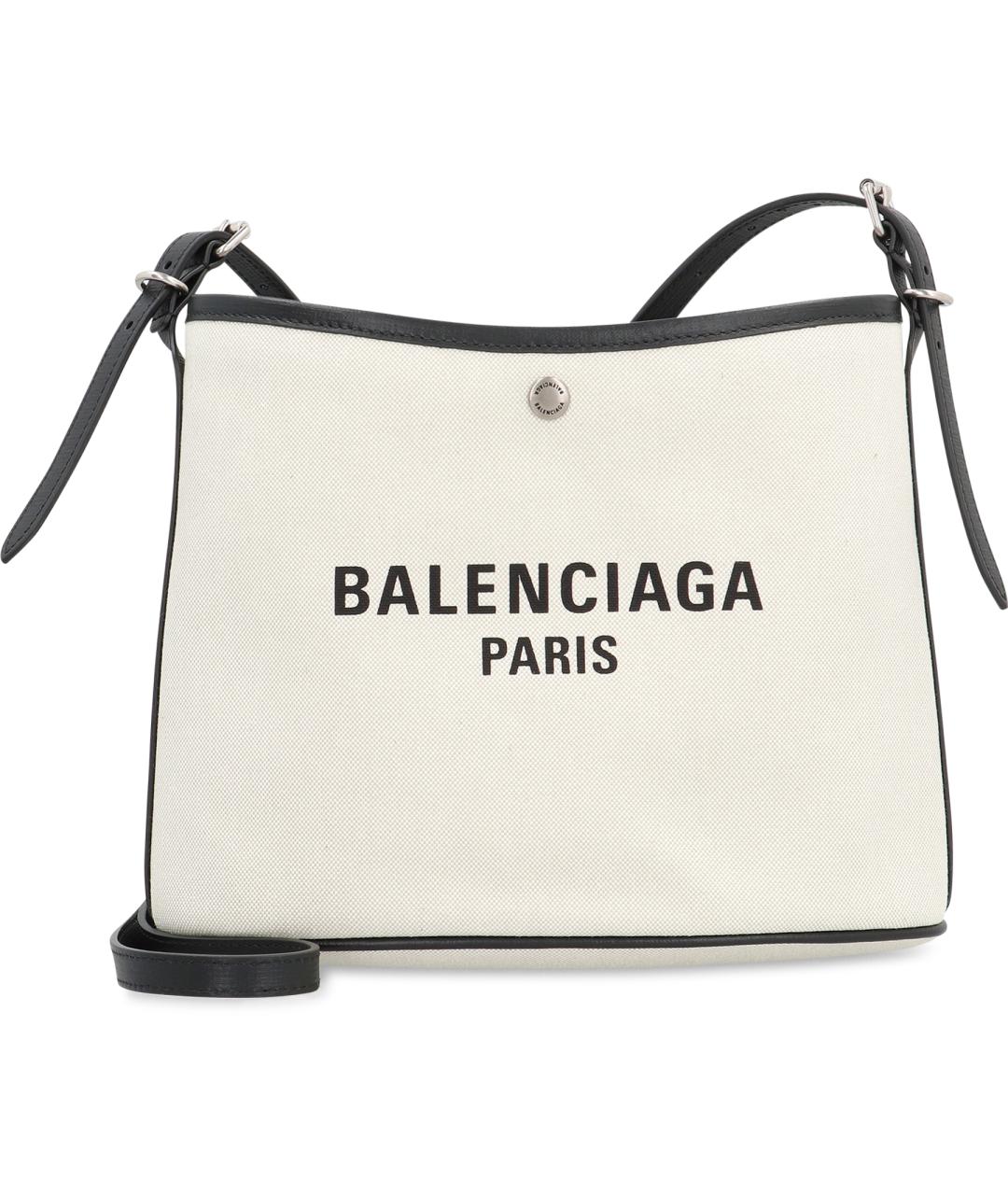 BALENCIAGA Бежевая хлопковая сумка через плечо, фото 1