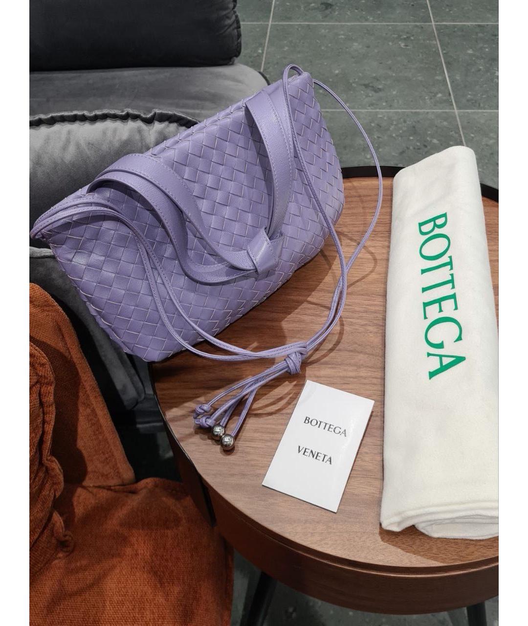 BOTTEGA VENETA Фиолетовая кожаная сумка через плечо, фото 4