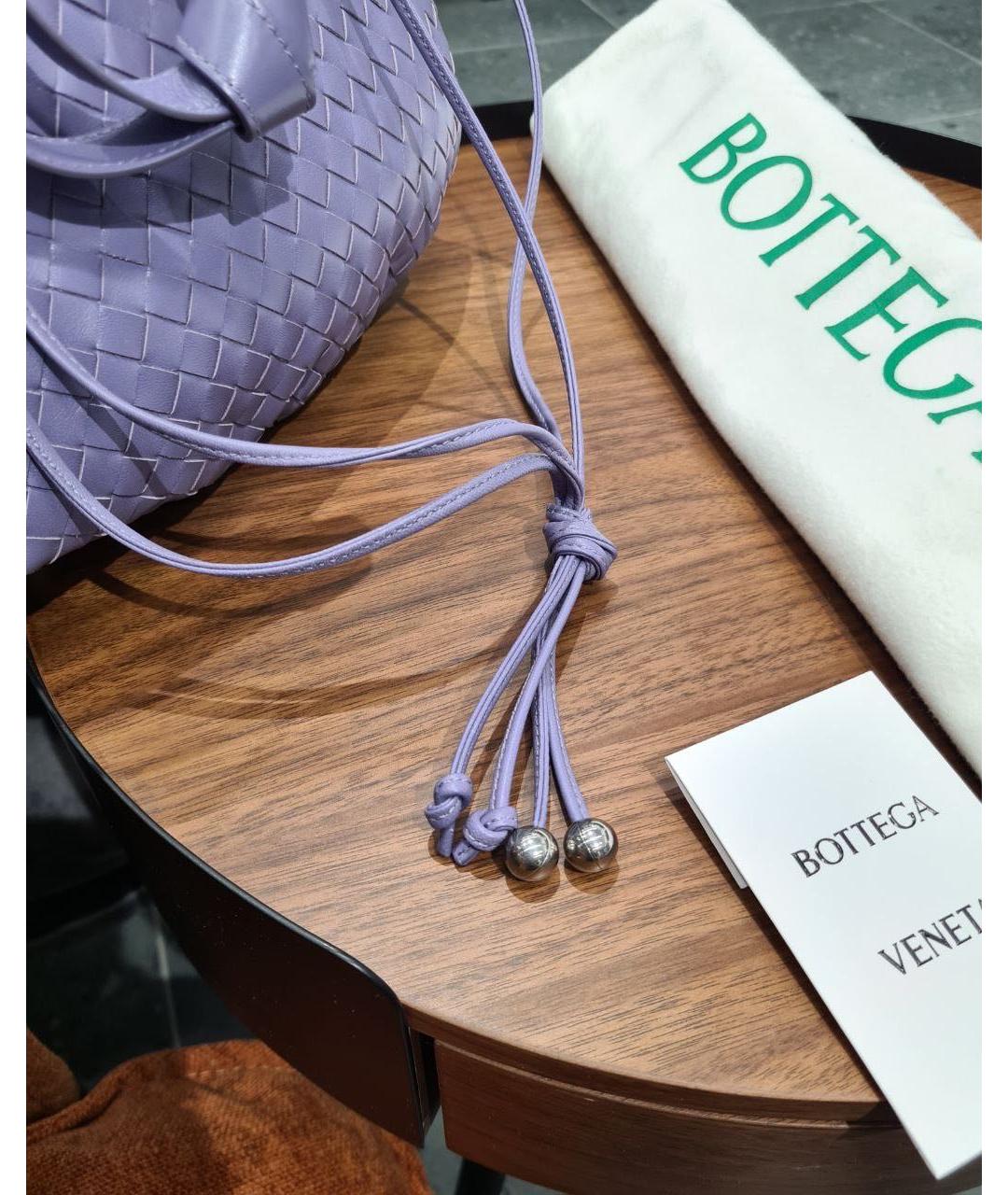 BOTTEGA VENETA Фиолетовая кожаная сумка через плечо, фото 5