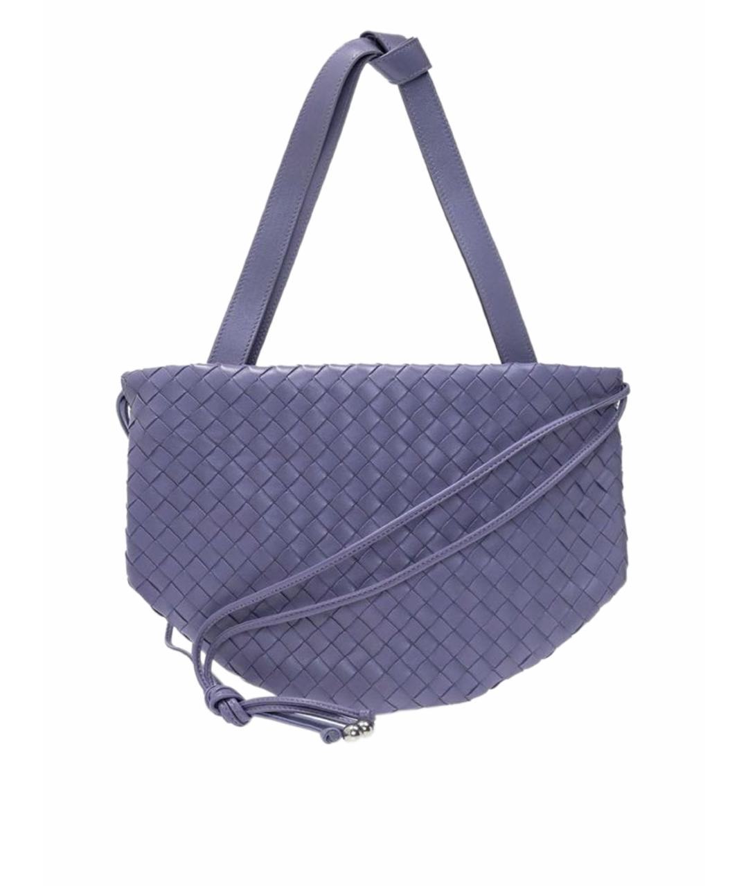 BOTTEGA VENETA Фиолетовая кожаная сумка через плечо, фото 1