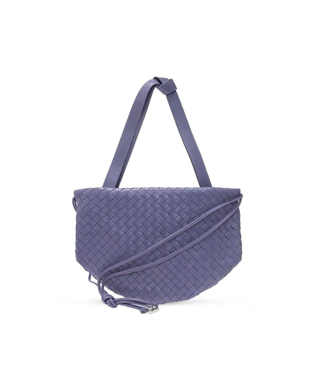 BOTTEGA VENETA Фиолетовая кожаная сумка через плечо, фото 9