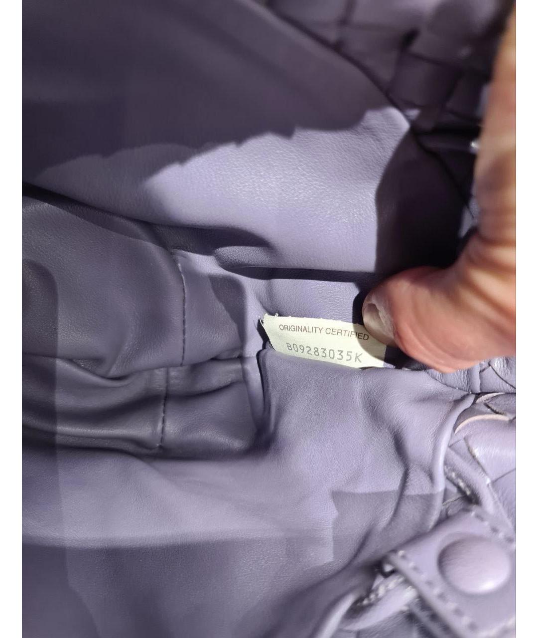 BOTTEGA VENETA Фиолетовая кожаная сумка через плечо, фото 7