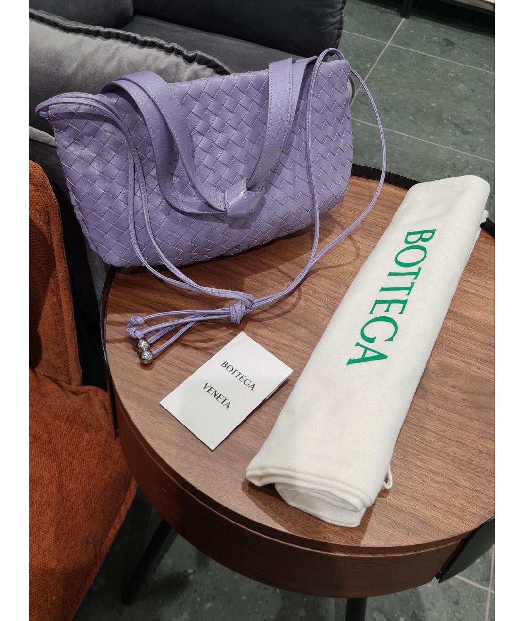 BOTTEGA VENETA Фиолетовая кожаная сумка через плечо, фото 3