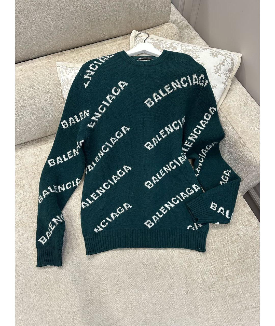 BALENCIAGA Зеленый джемпер / свитер, фото 2