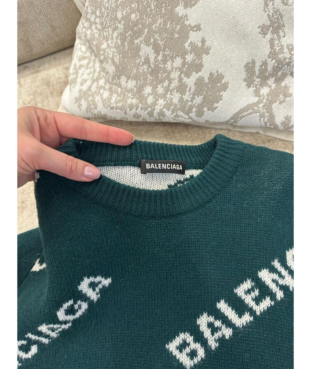 BALENCIAGA Зеленый джемпер / свитер, фото 4