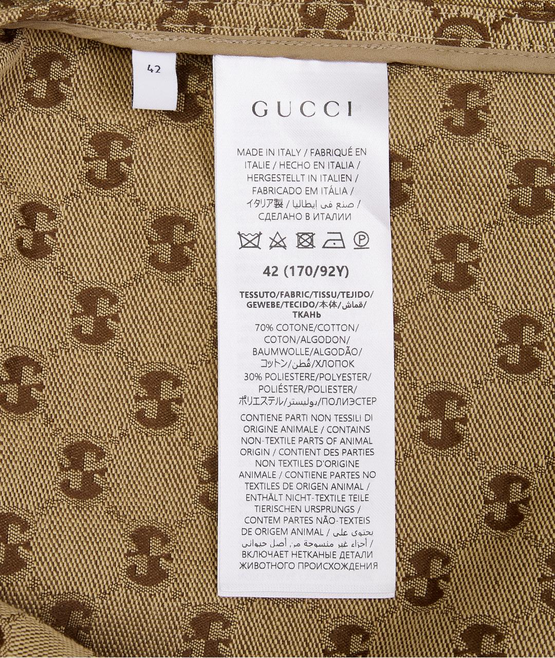 GUCCI Коричневая хлопковая рубашка, фото 5