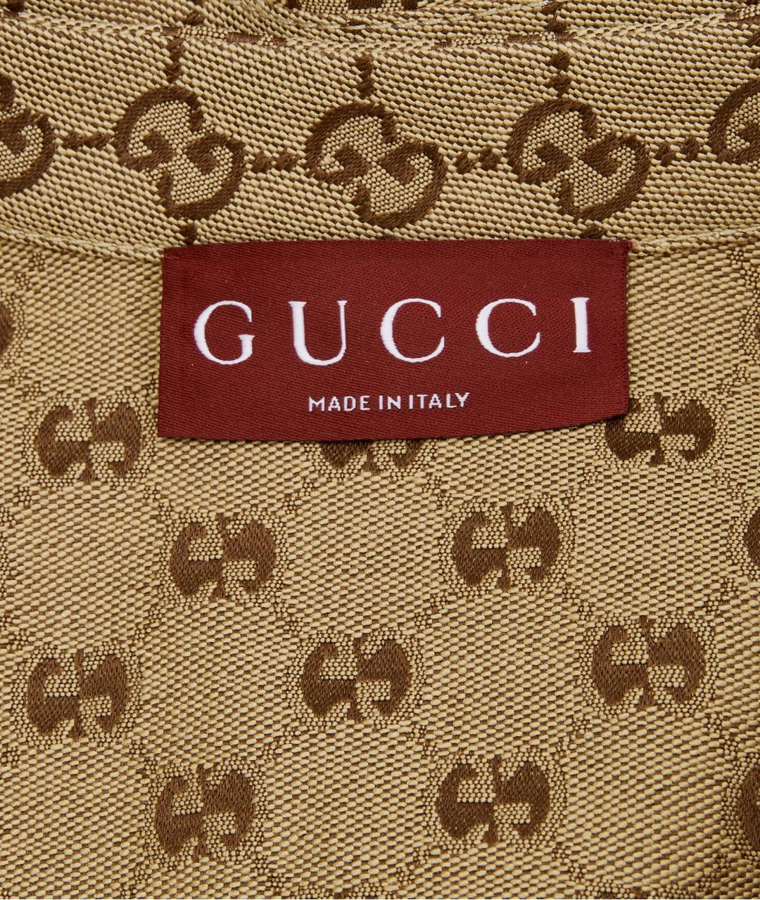 GUCCI Коричневая хлопковая рубашка, фото 8