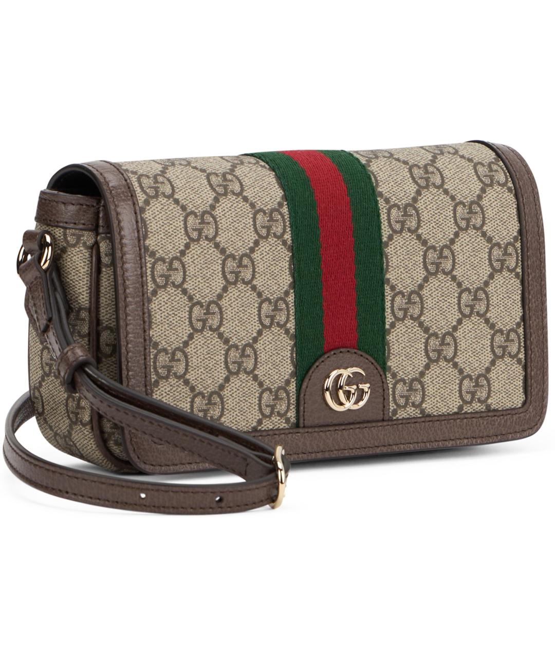 GUCCI Бежевая тканевая сумка через плечо, фото 2