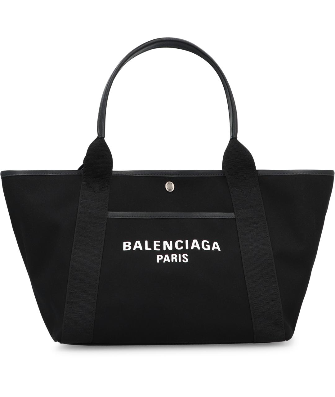 BALENCIAGA Черная хлопковая сумка тоут, фото 2