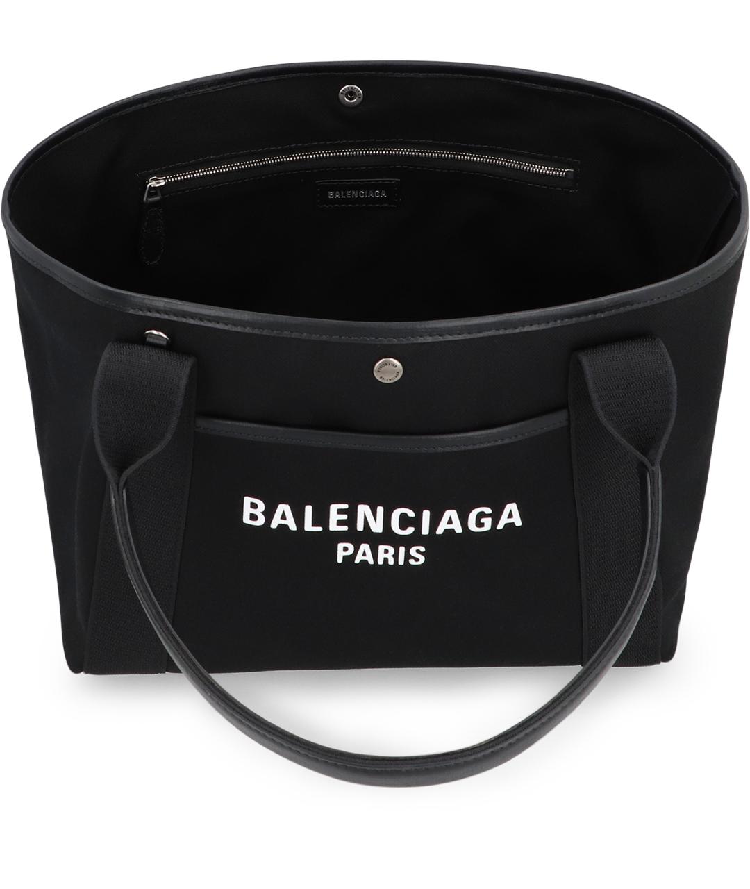 BALENCIAGA Черная хлопковая сумка тоут, фото 6