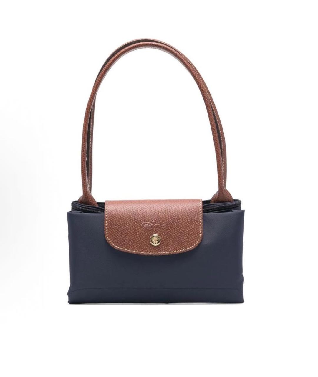 LONGCHAMP Темно-синяя тканевая сумка тоут, фото 4