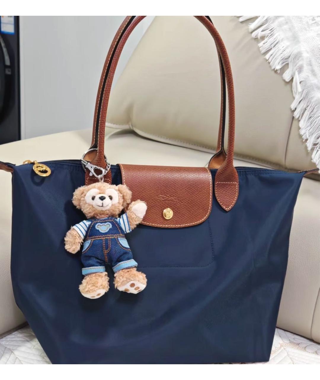 LONGCHAMP Темно-синяя тканевая сумка тоут, фото 7