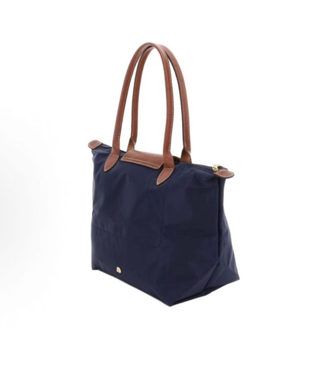 LONGCHAMP Темно-синяя тканевая сумка тоут, фото 2