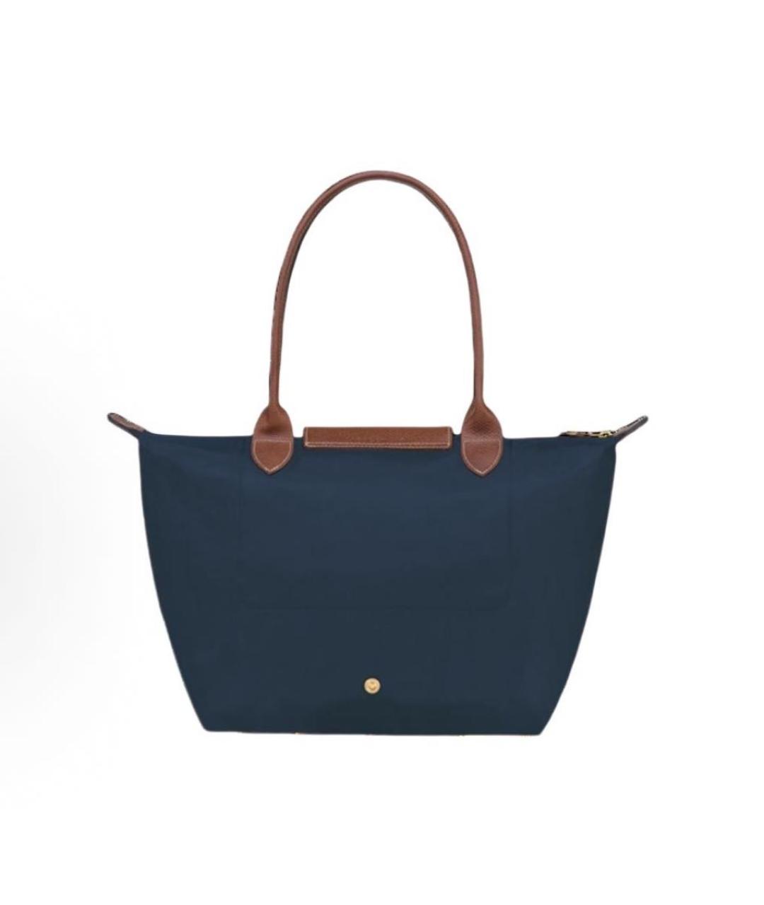 LONGCHAMP Темно-синяя тканевая сумка тоут, фото 5