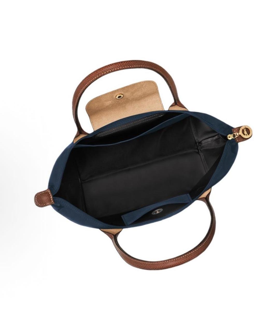 LONGCHAMP Темно-синяя тканевая сумка тоут, фото 3