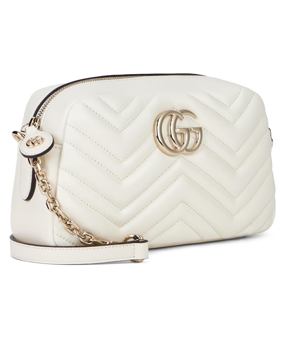 GUCCI Белая кожаная сумка через плечо, фото 3
