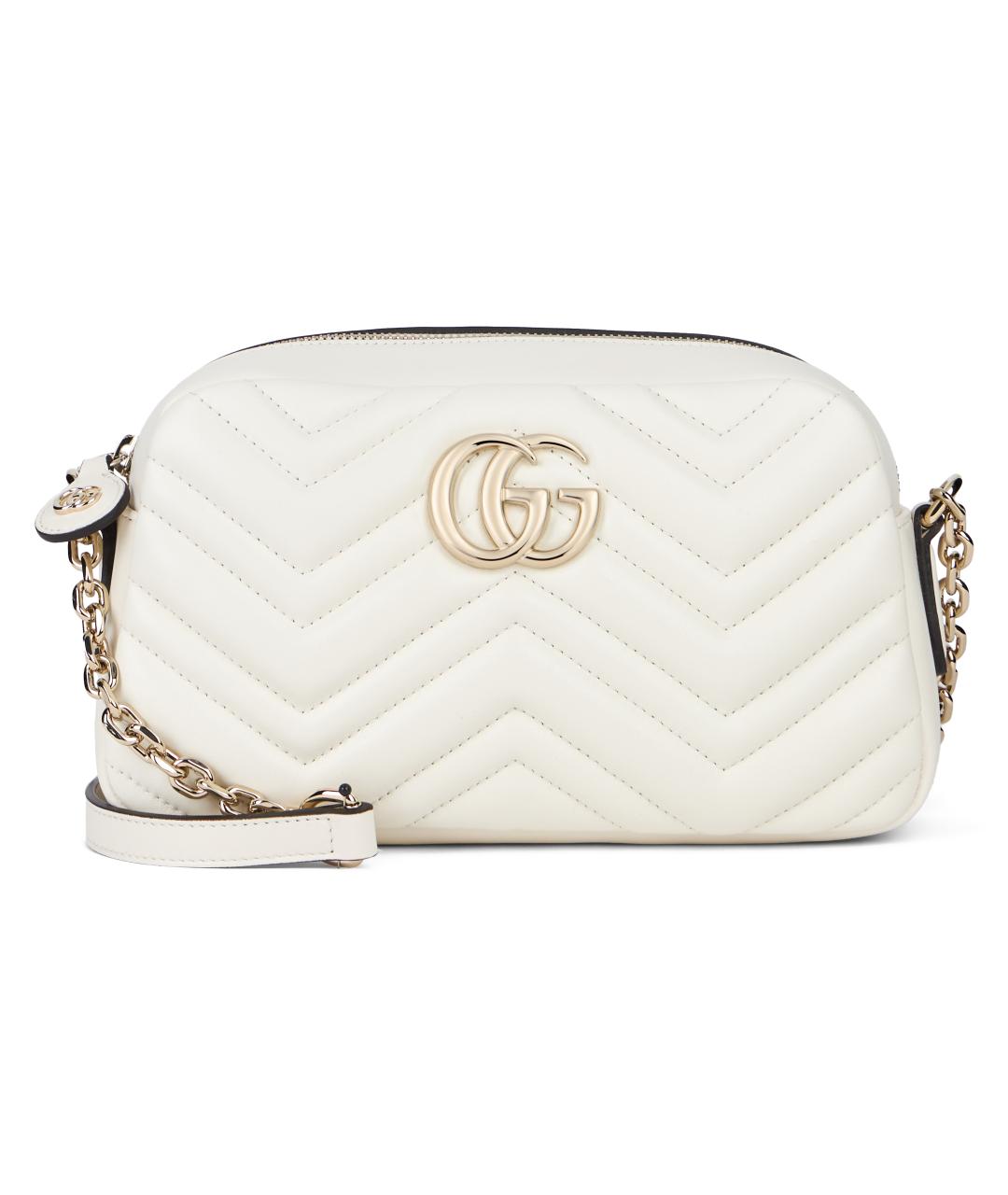 GUCCI Белая кожаная сумка через плечо, фото 2