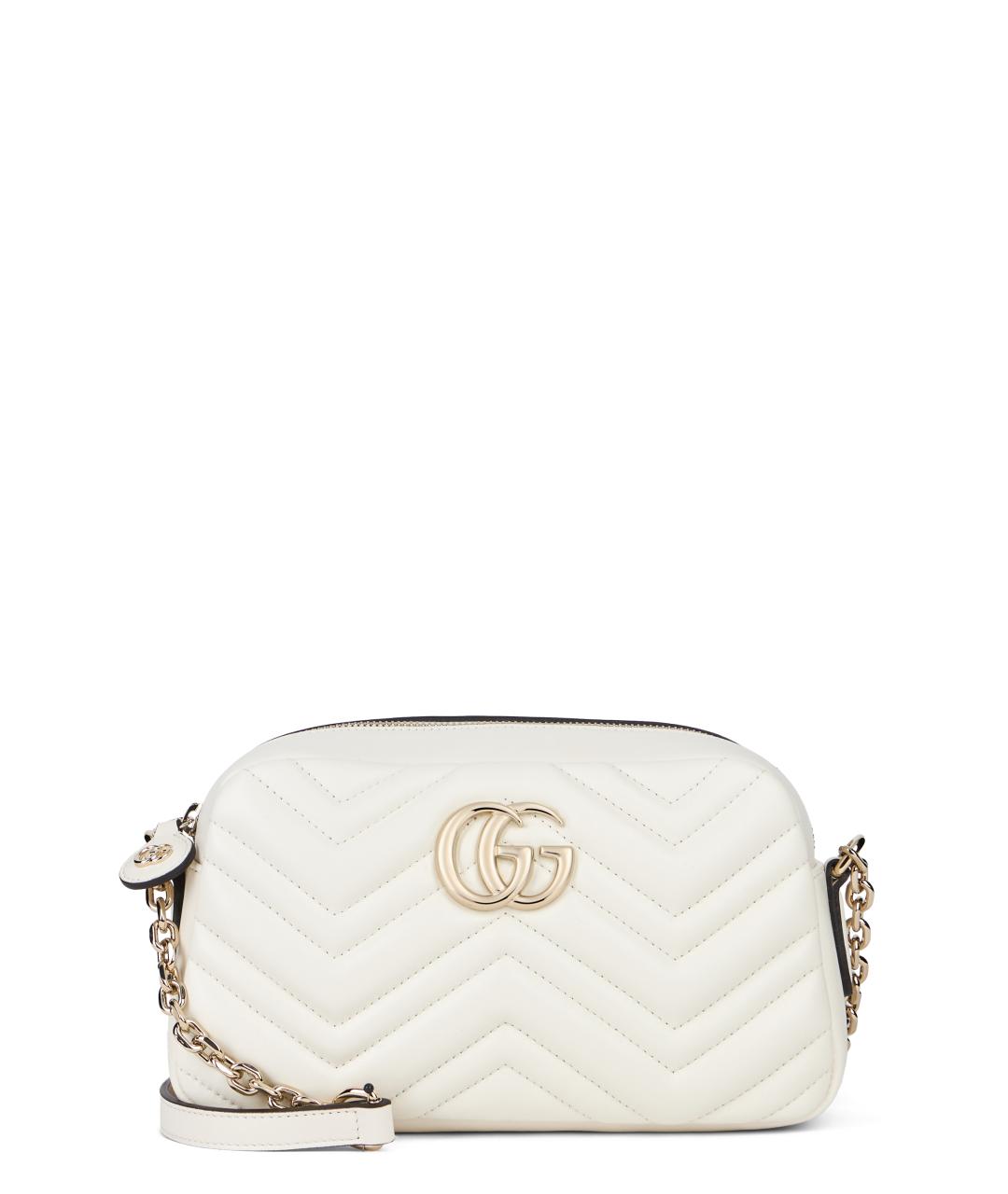 GUCCI Белая кожаная сумка через плечо, фото 1