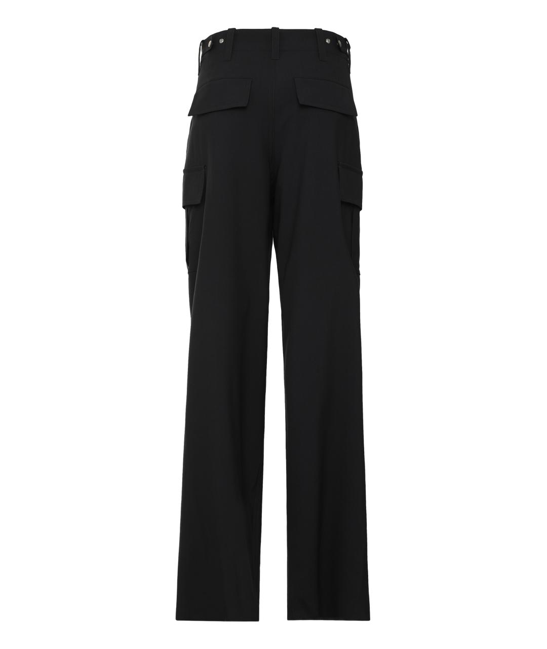 BOTTEGA VENETA Черные шерстяные прямые брюки, фото 2