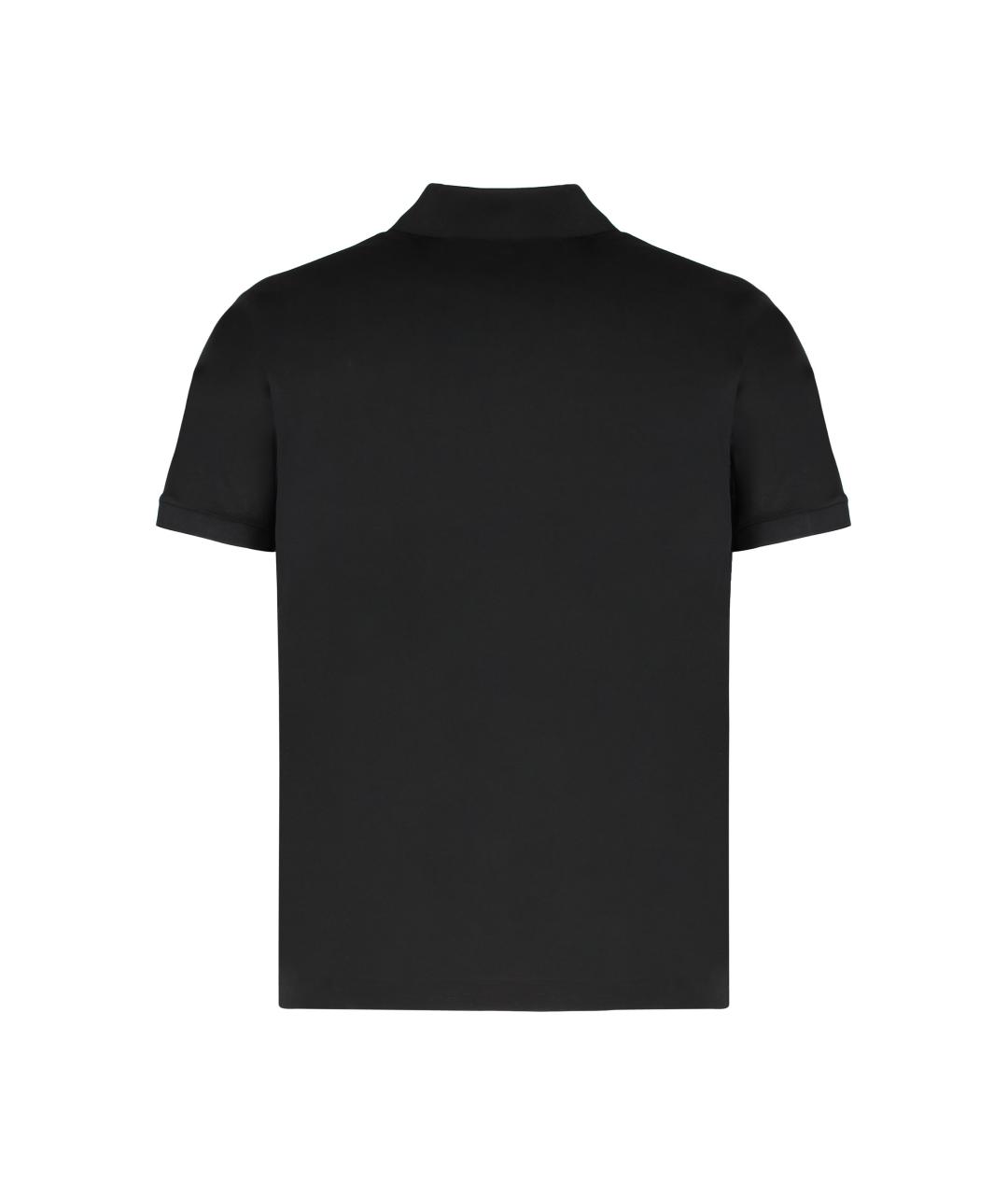 PAUL & SHARK Черное хлопковое поло с коротким рукавом, фото 2