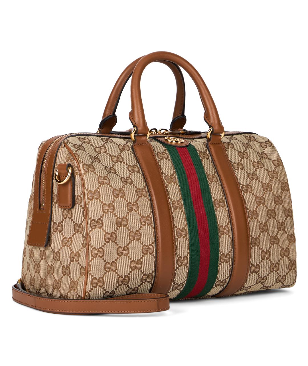 GUCCI Бежевая синтетическая сумка с короткими ручками, фото 3