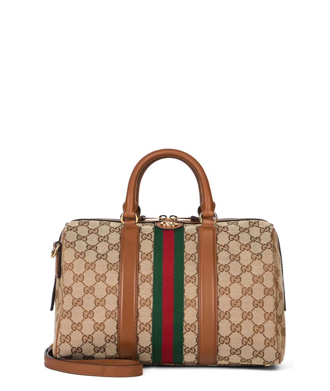 GUCCI Бежевая синтетическая сумка с короткими ручками, фото 1