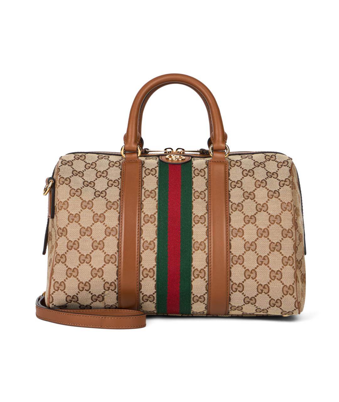 GUCCI Бежевая синтетическая сумка с короткими ручками, фото 2