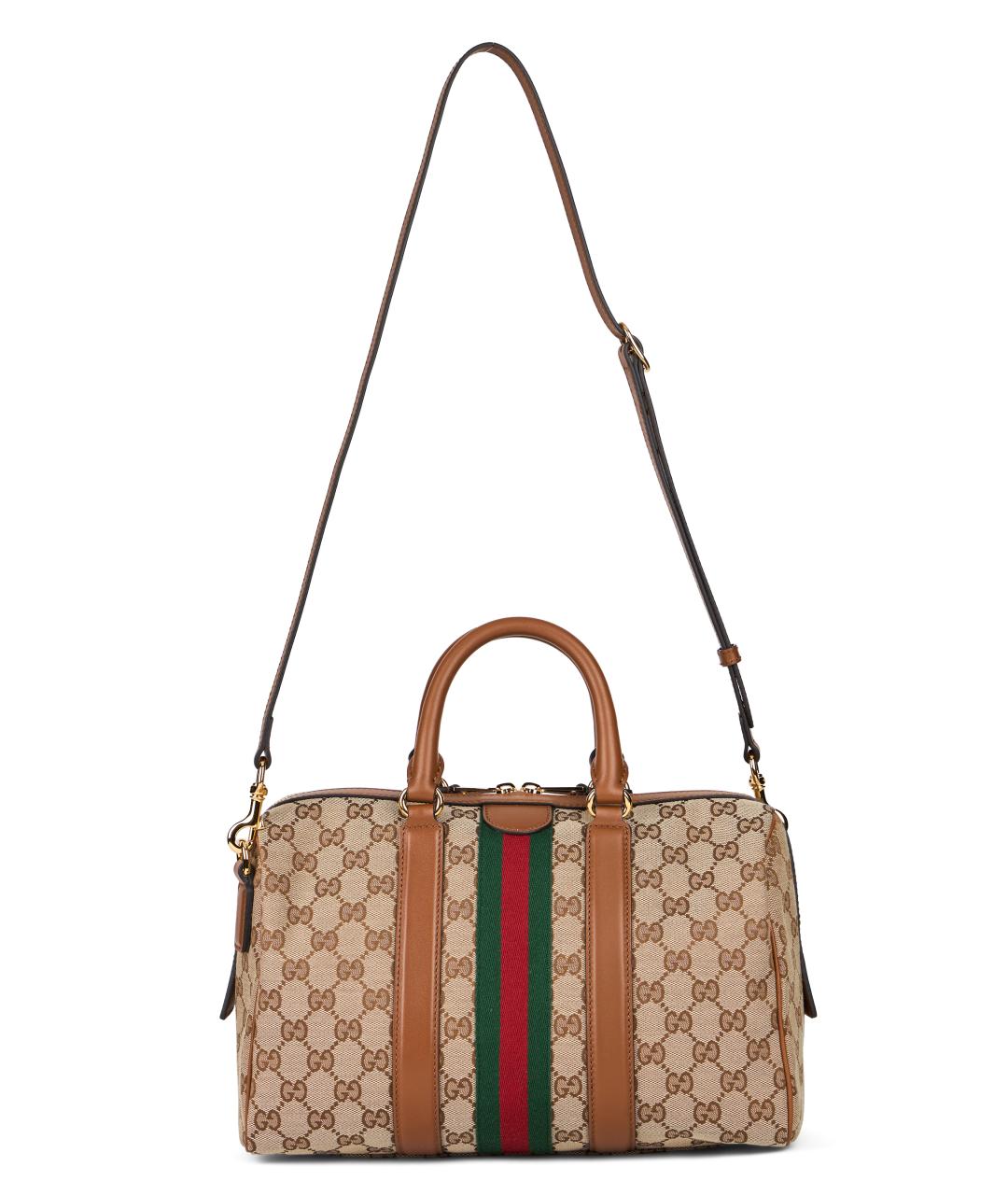 GUCCI Бежевая синтетическая сумка с короткими ручками, фото 4