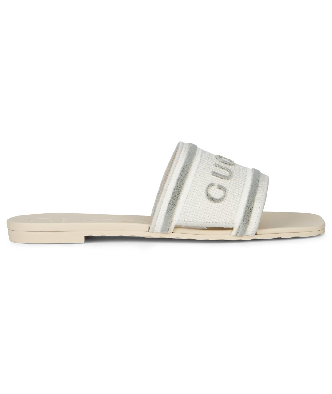 GUCCI Белые шлепанцы, фото 1