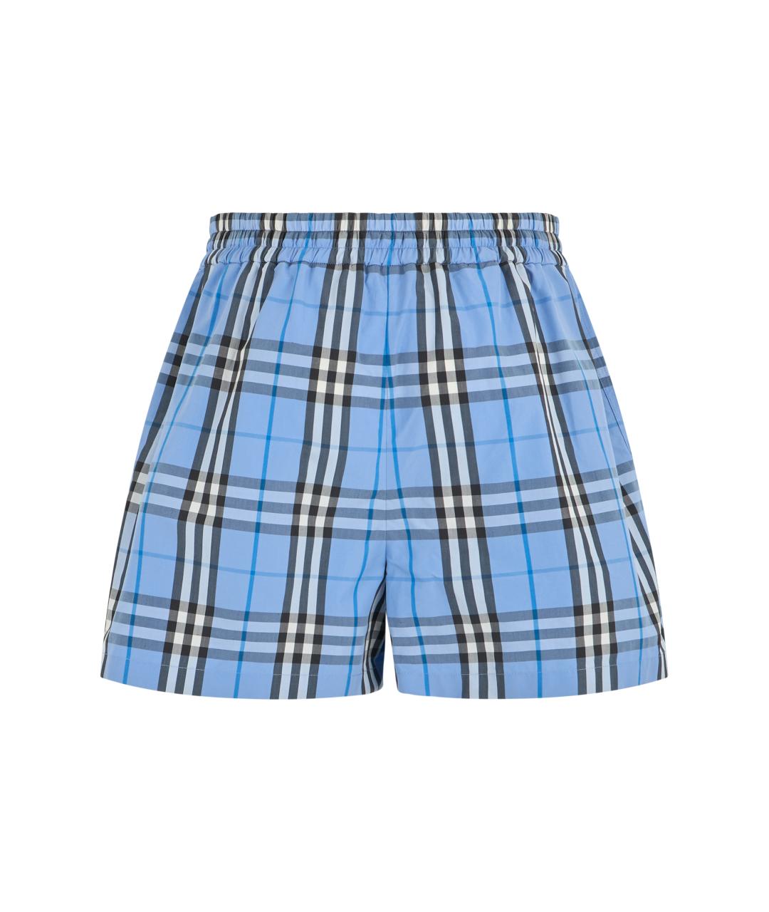 BURBERRY Голубые хлопковые шорты, фото 2