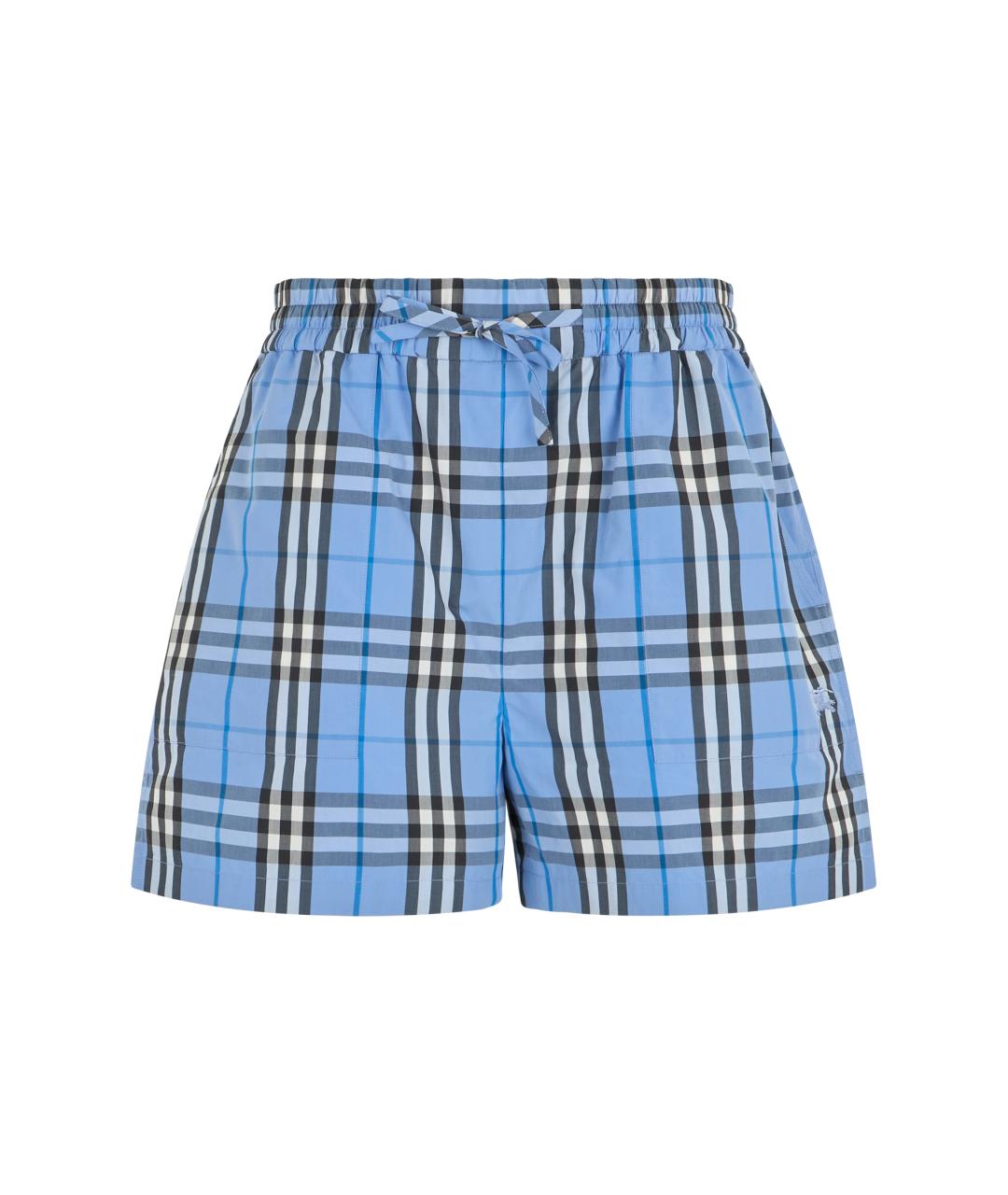 BURBERRY Голубые хлопковые шорты, фото 1