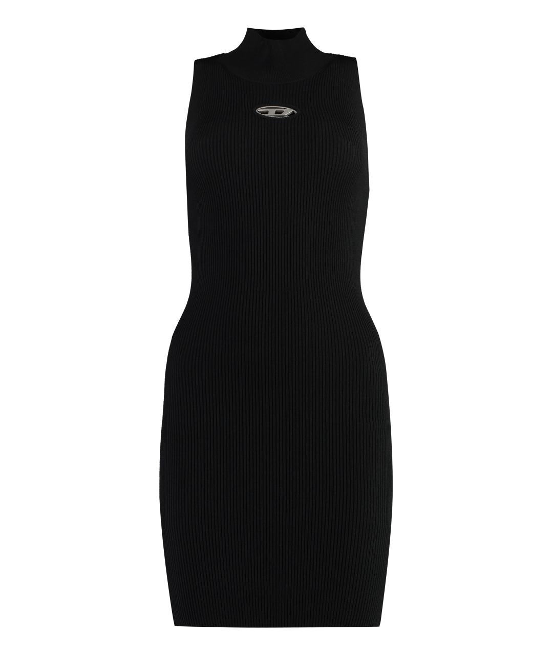 DIESEL Черное вискозное повседневное платье, фото 1