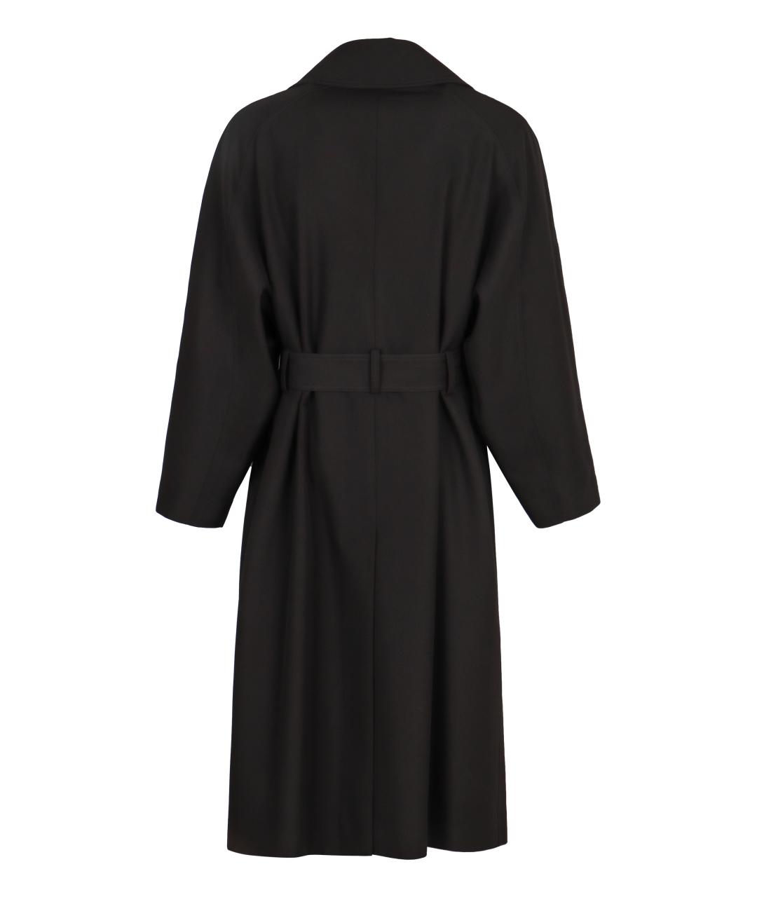 SAINT LAURENT Черное шерстяное пальто, фото 2