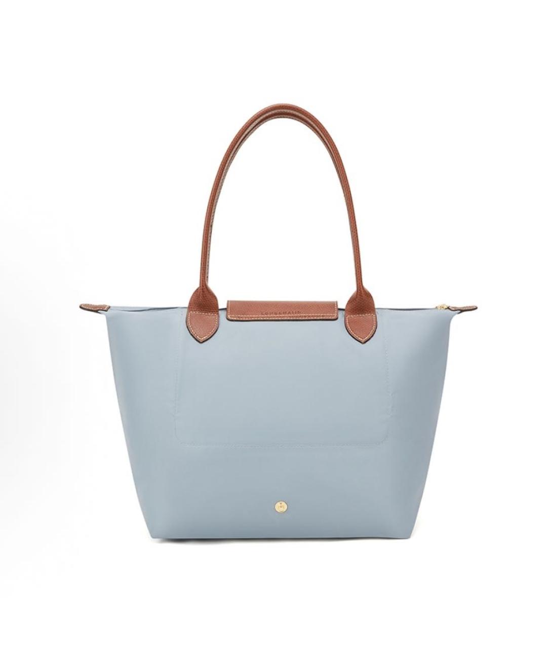 LONGCHAMP Голубая тканевая сумка тоут, фото 3