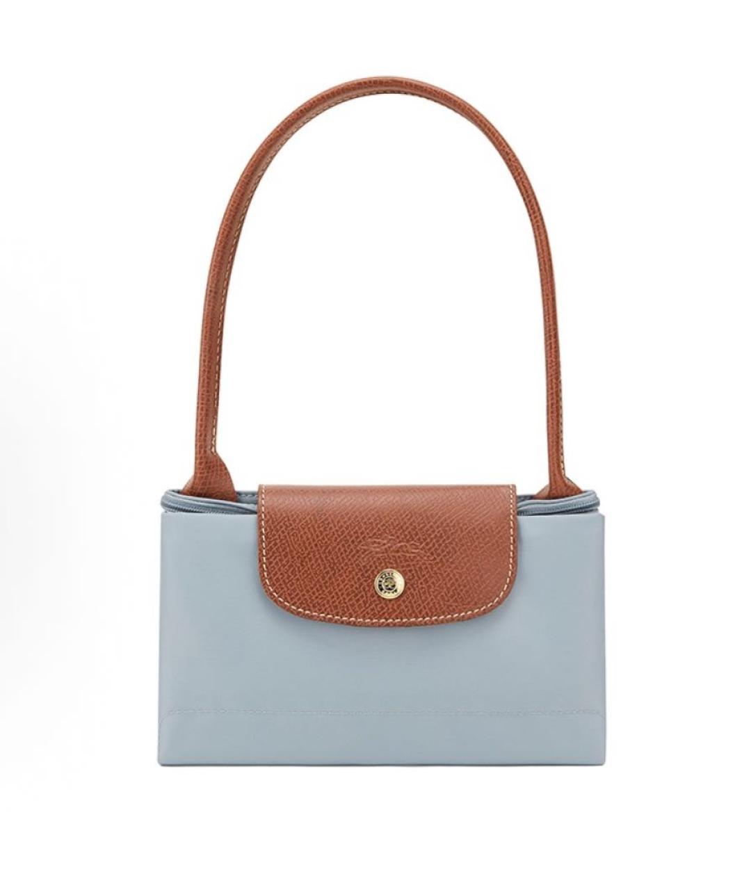 LONGCHAMP Голубая тканевая сумка тоут, фото 4