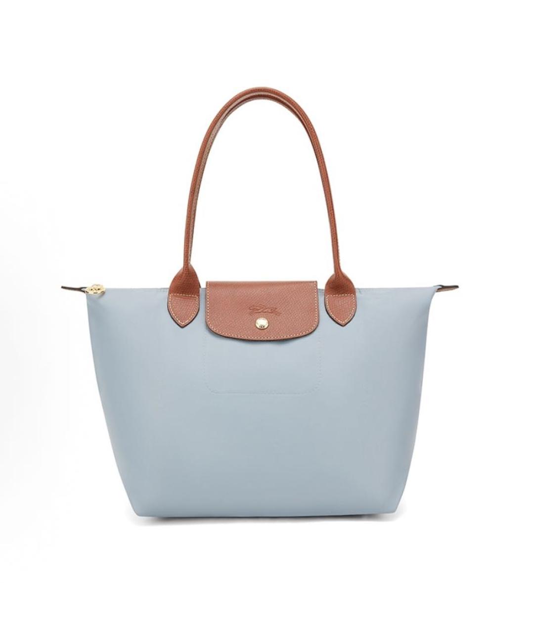 LONGCHAMP Голубая тканевая сумка тоут, фото 9