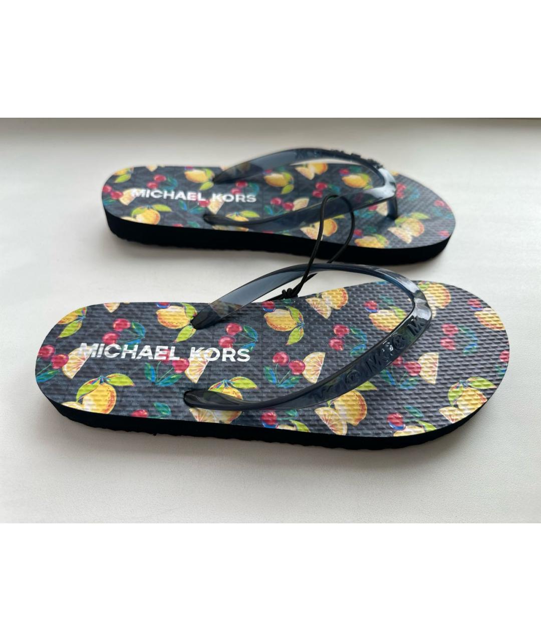 MICHAEL KORS Темно-синие шлепанцы, фото 5