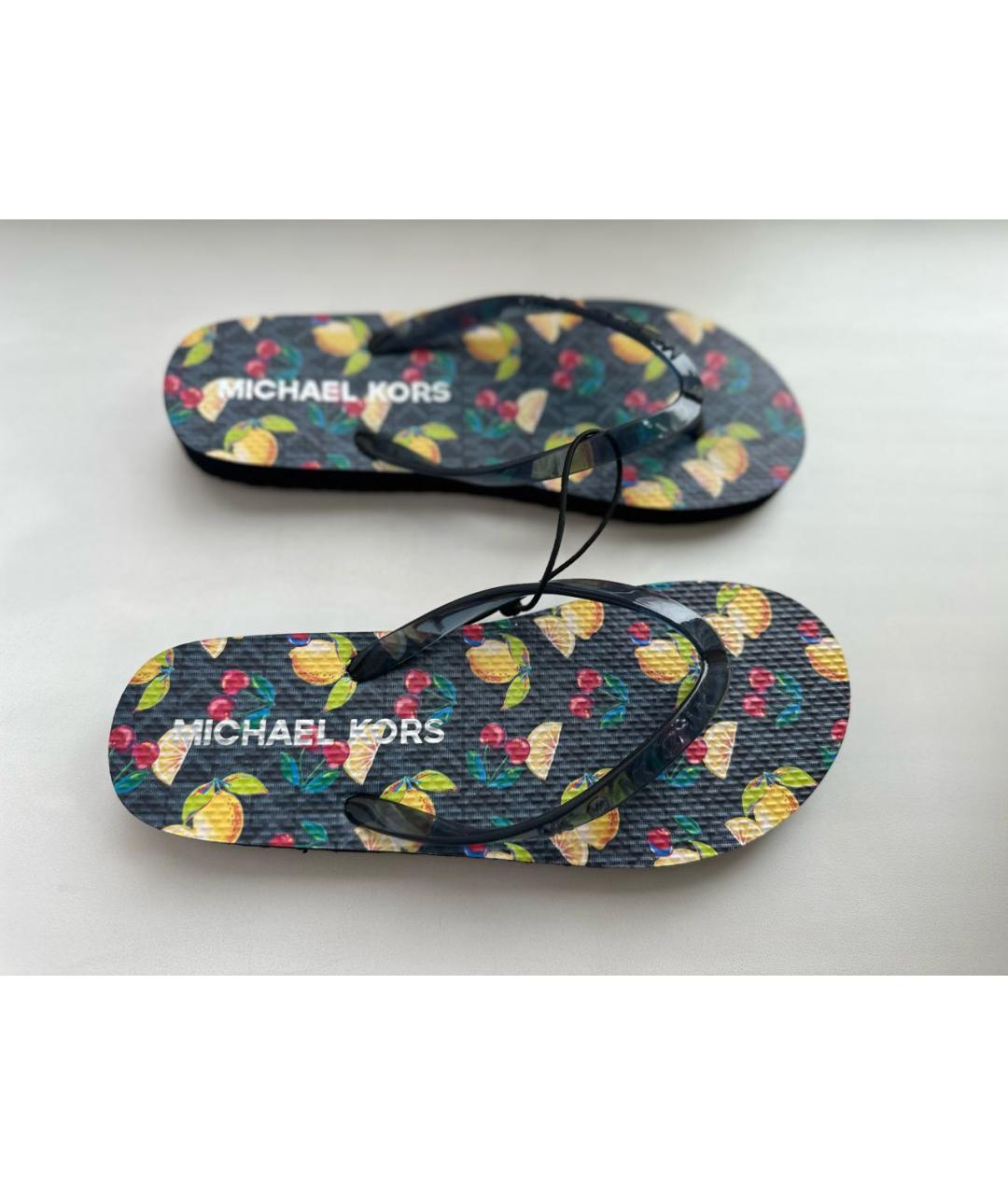 MICHAEL KORS Темно-синие шлепанцы, фото 3