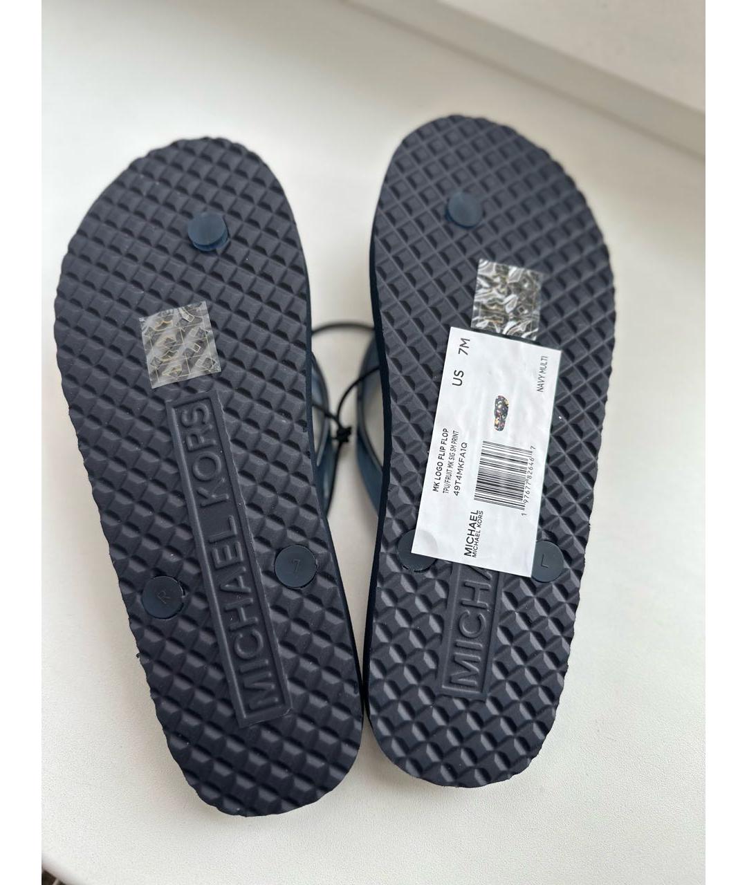 MICHAEL KORS Темно-синие шлепанцы, фото 4