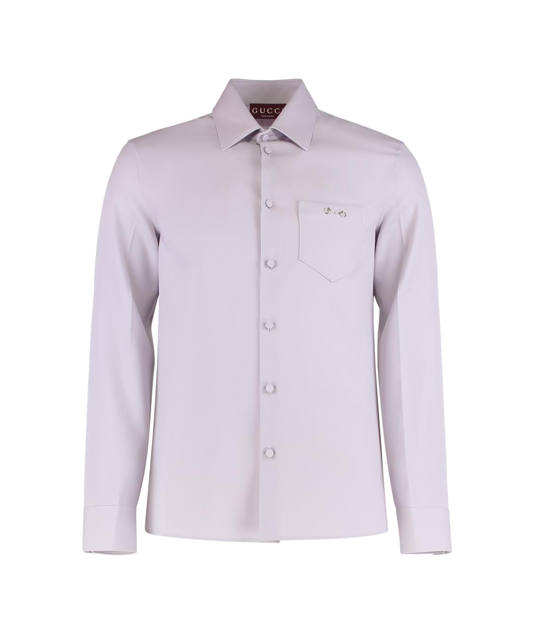 GUCCI Фиолетовая шерстяная классическая рубашка, фото 1