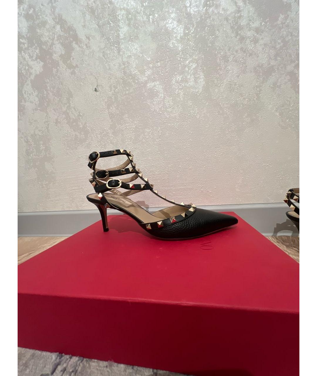 VALENTINO Черные кожаные туфли, фото 5