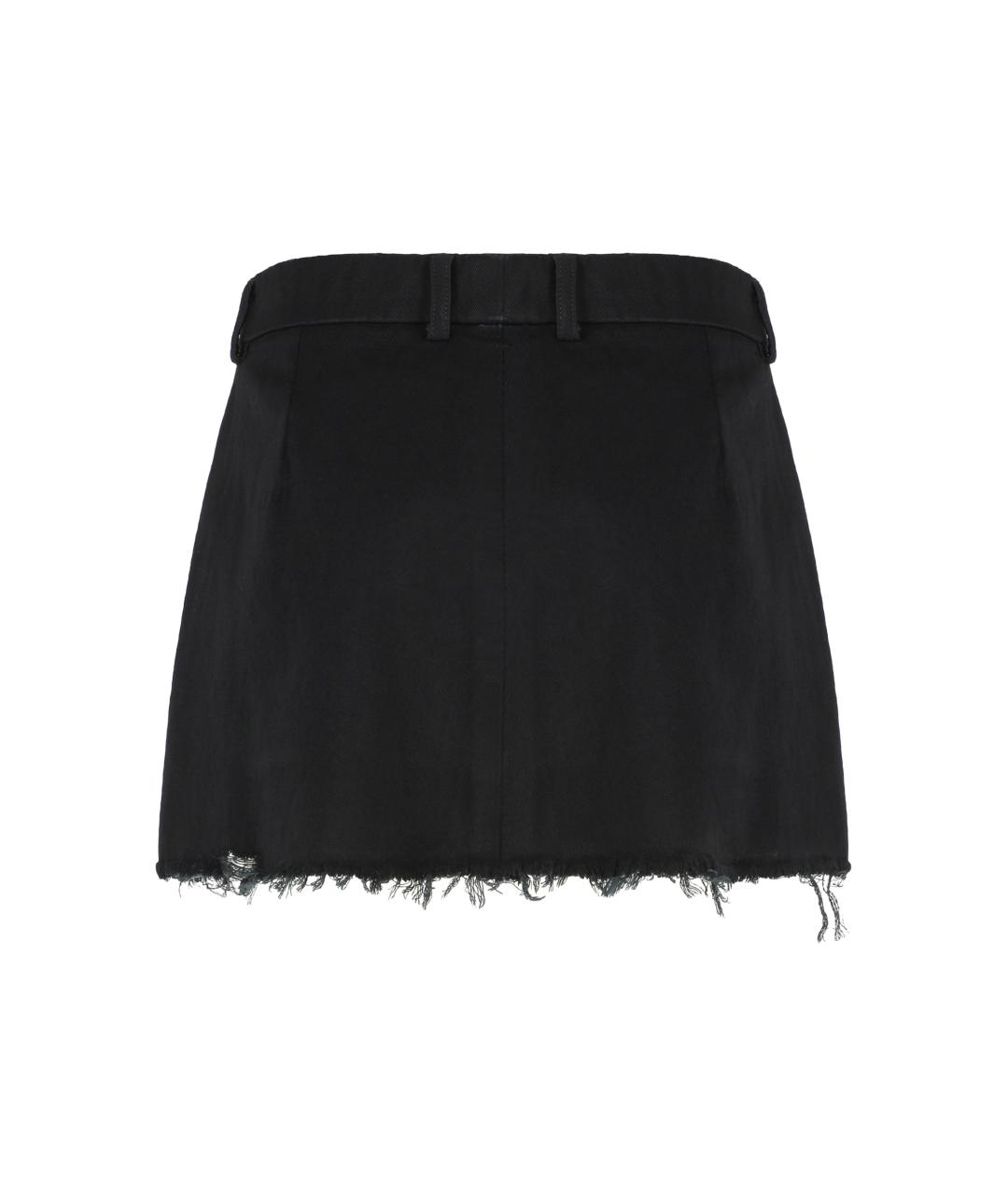 BALENCIAGA Черная шерстяная юбка мини, фото 2