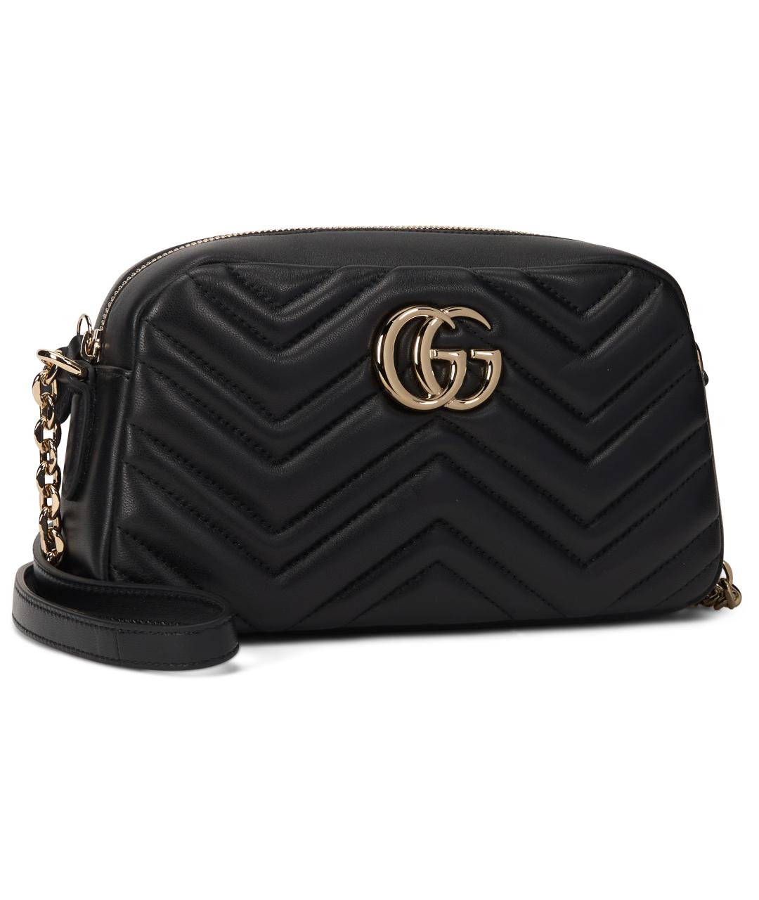 GUCCI Черная кожаная сумка через плечо, фото 2