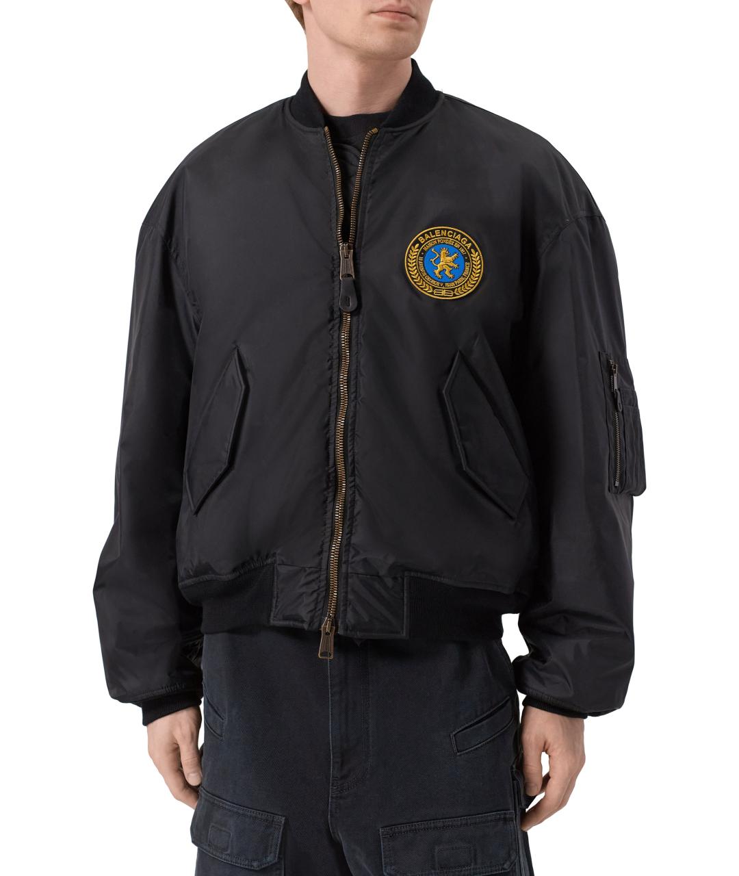 BALENCIAGA Черная полиамидовая куртка, фото 3