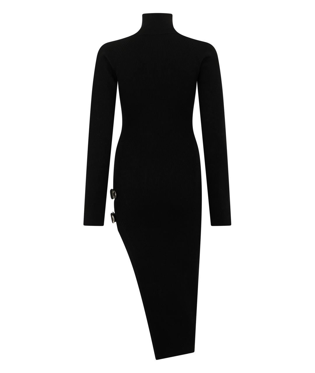 BLUMARINE Черное шерстяное повседневное платье, фото 2