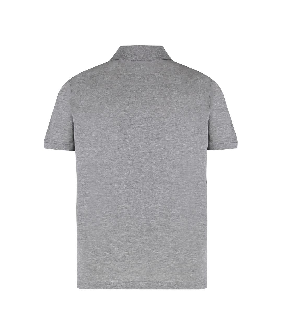 PAUL & SHARK Серое хлопковое поло с коротким рукавом, фото 2