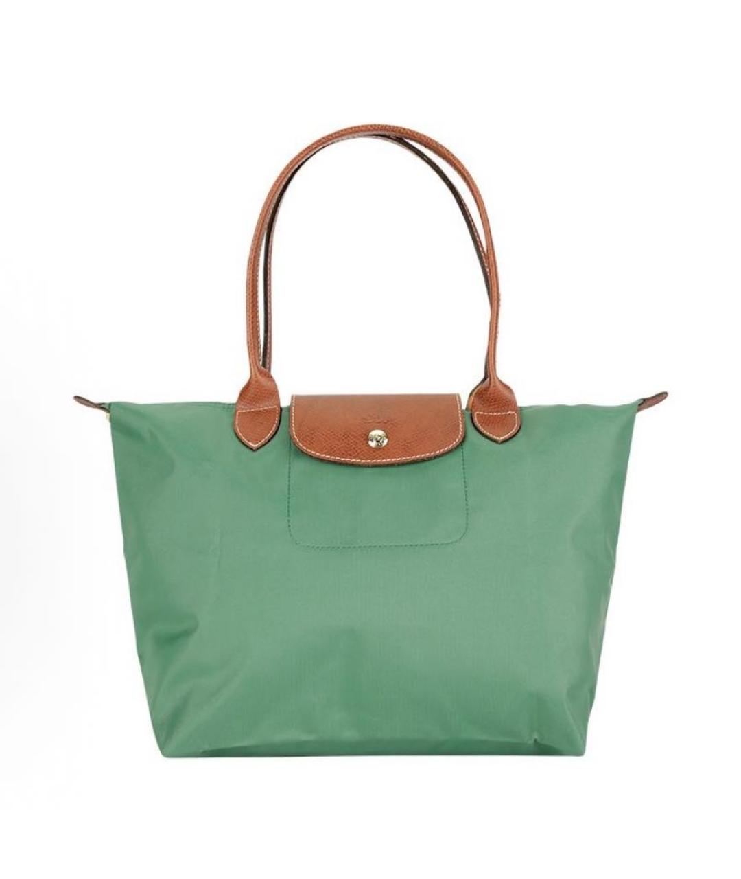 LONGCHAMP Зеленая тканевая сумка тоут, фото 9