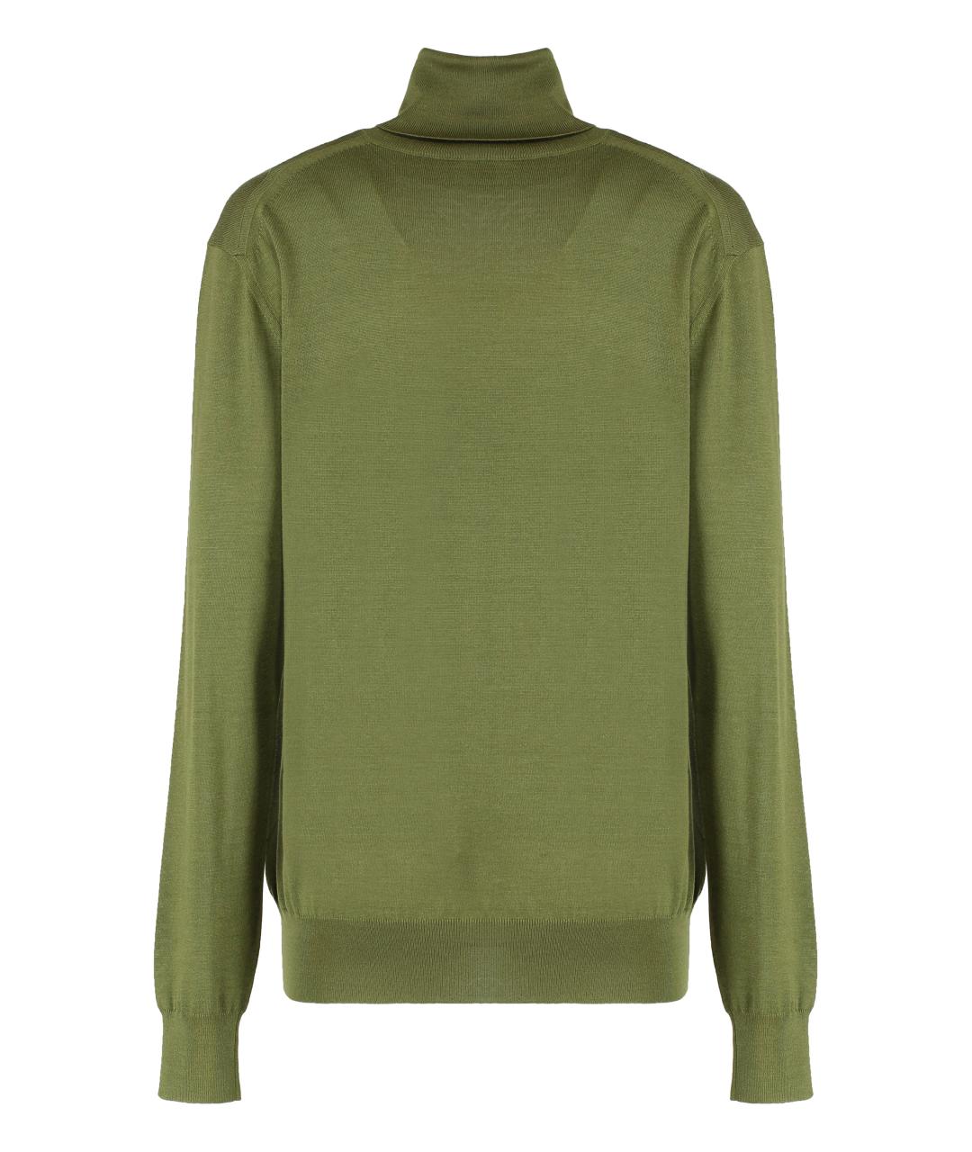 SAINT LAURENT Зеленая шерстяная водолазка, фото 2