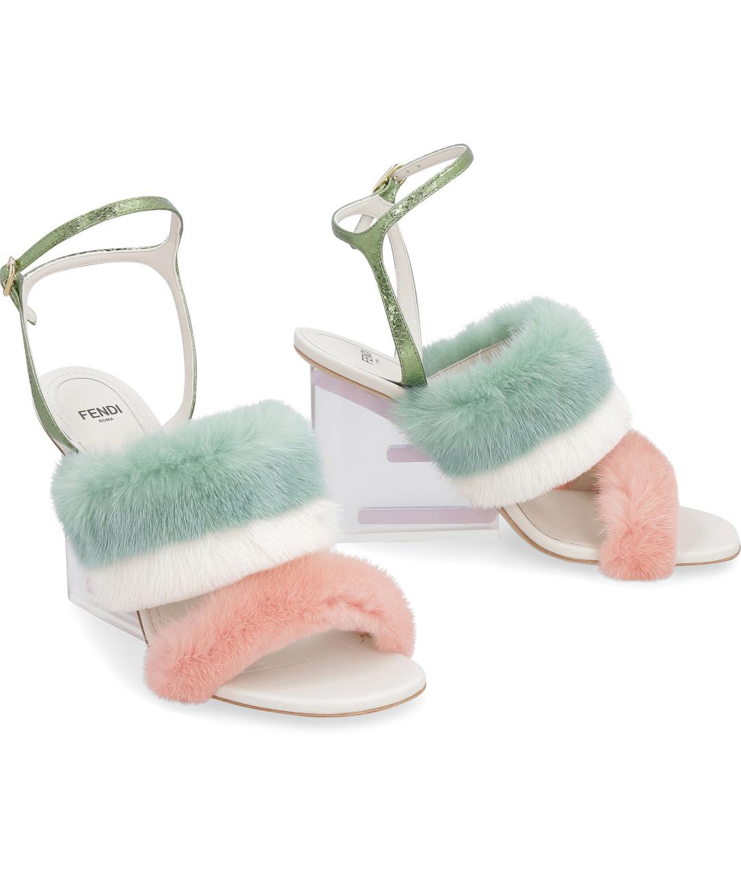 FENDI Мульти босоножки, фото 3