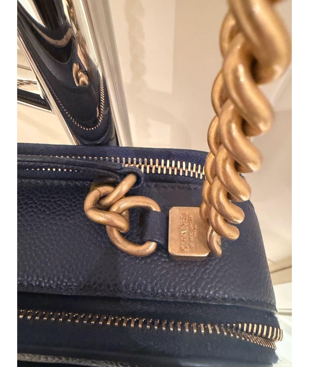 CHANEL Синяя кожаная сумка через плечо, фото 5